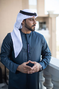 Dark Blue Emirati Kandoora